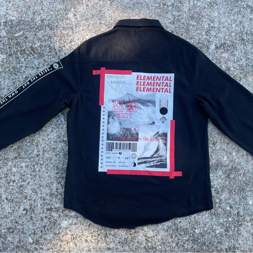 Street-Tech Button-Down Loaded With Graphics. - image 2